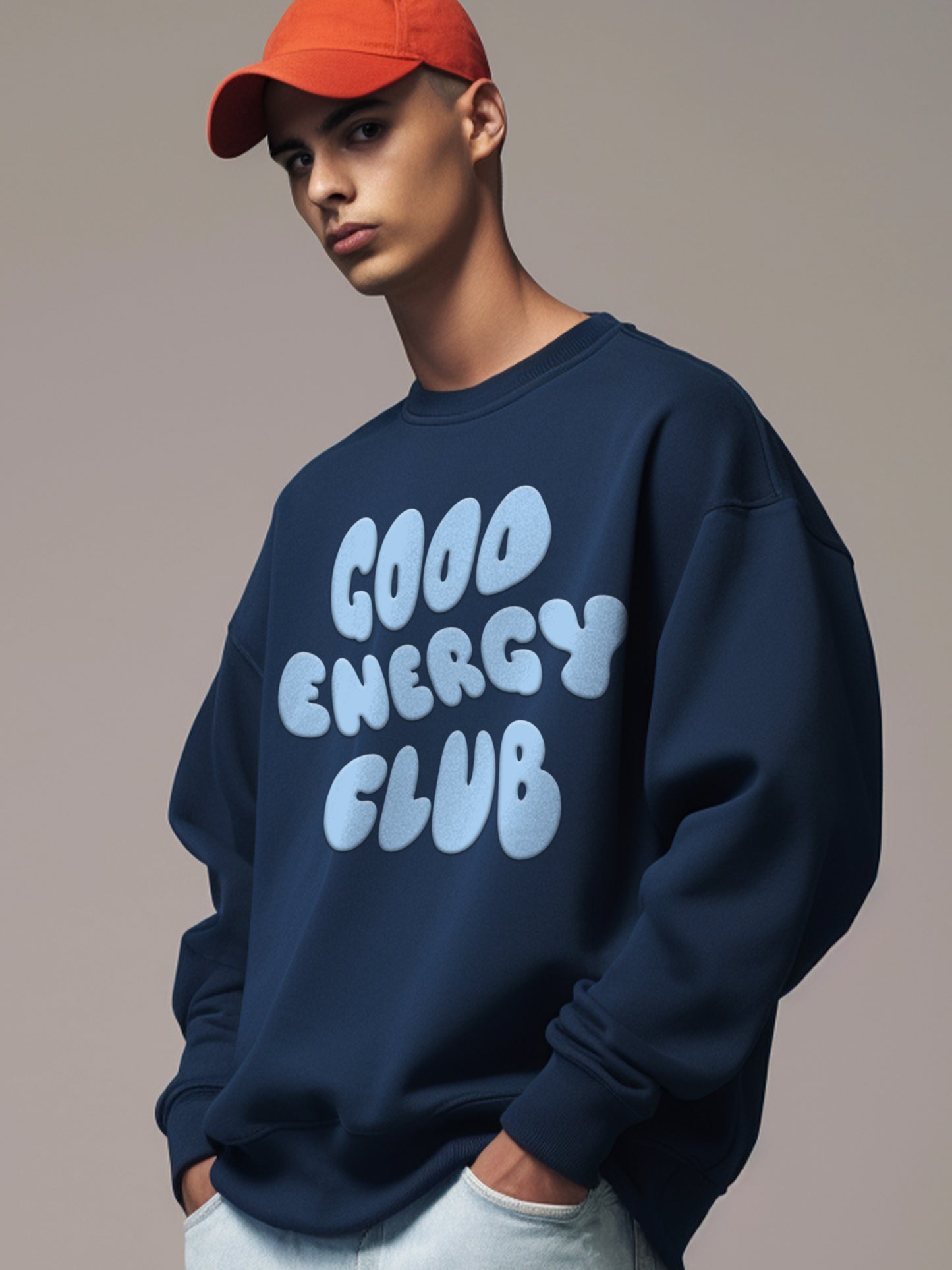 Good Energy Club- Loose fit Cool Unisex Sweatshirt