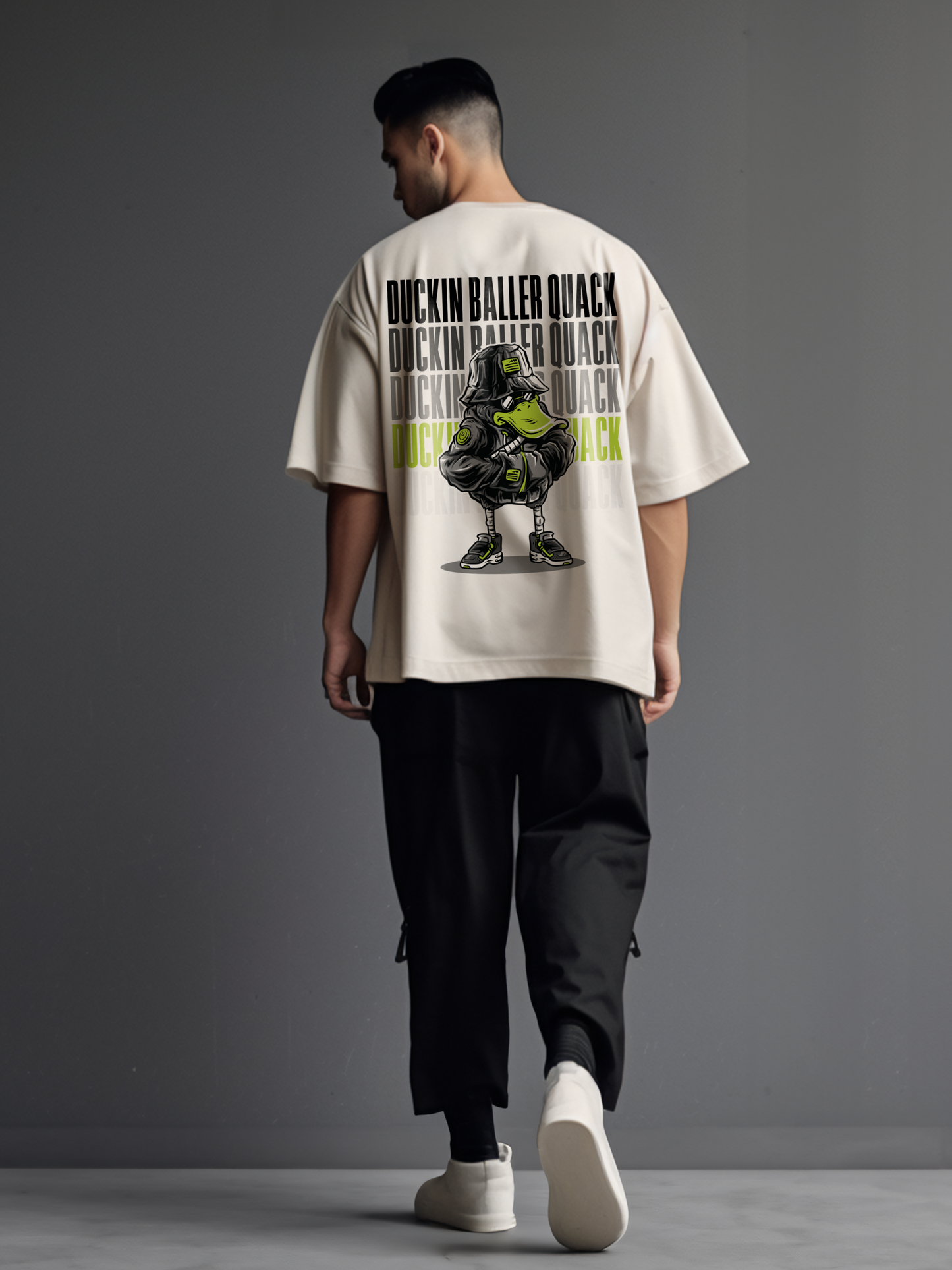 Duckin Baller- Unisex Funky Oversized Printed T-Shirt