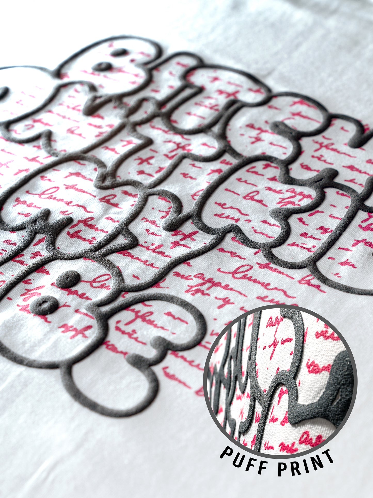 Don't Kill Vibe- Unisex Funky Oversized Puff Printed T-Shirt | White