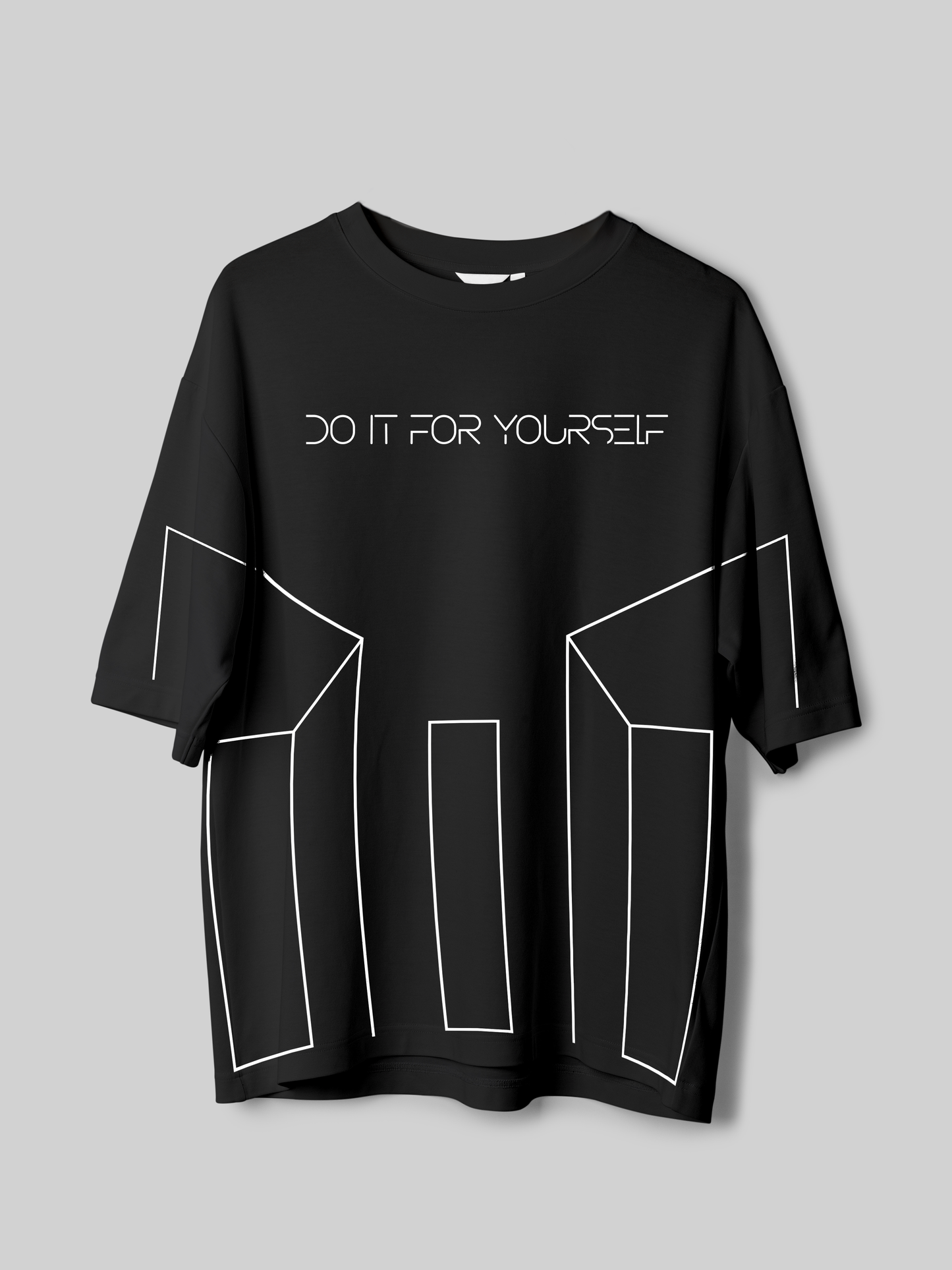 Do It - Unisex Funky Oversized Printed T-Shirt | Black