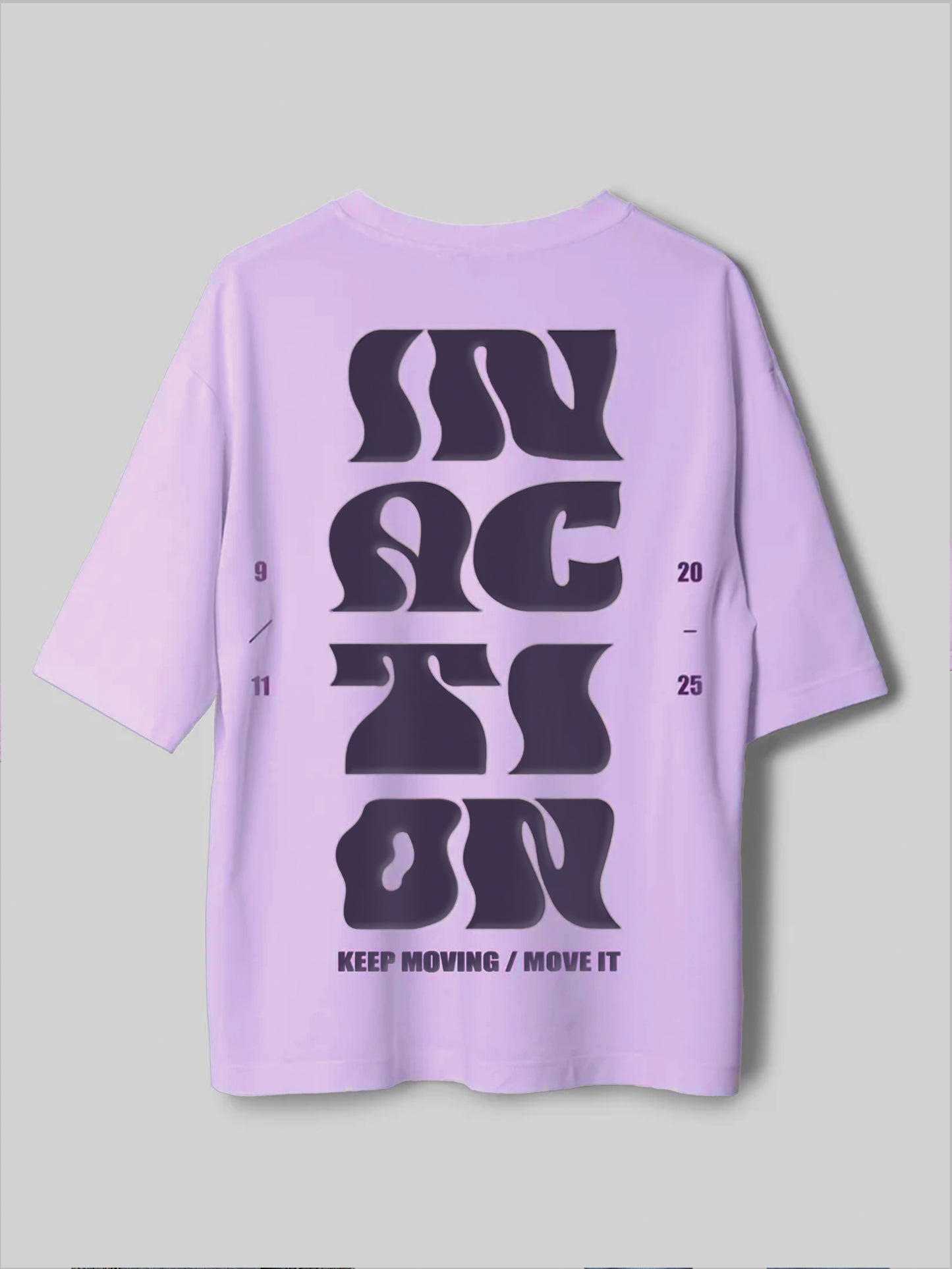 In Action- Unisex Funky Oversized Puff Printed T-Shirt