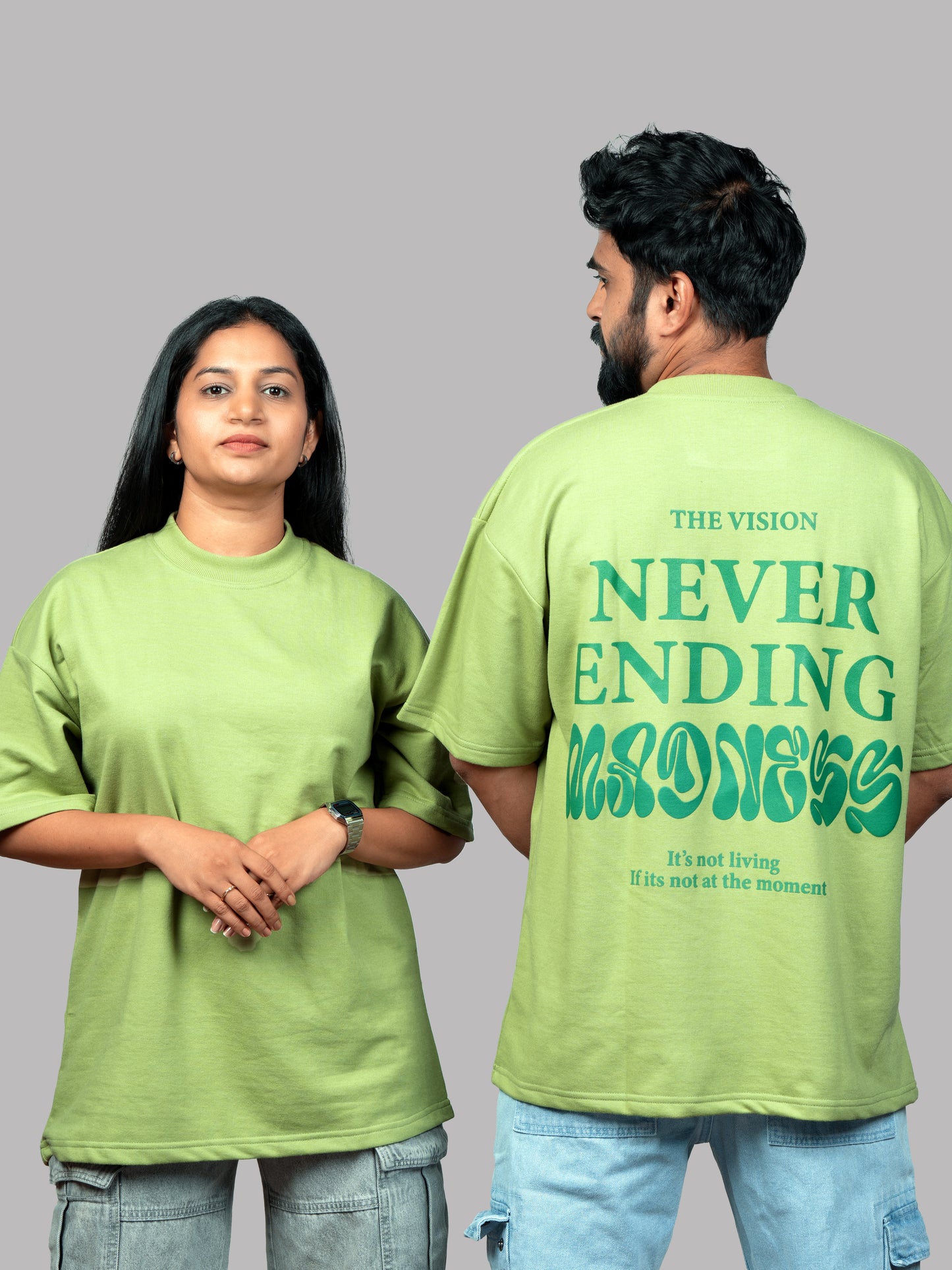 Madness- Unisex  Funky Oversized Puff Printed T-Shirt