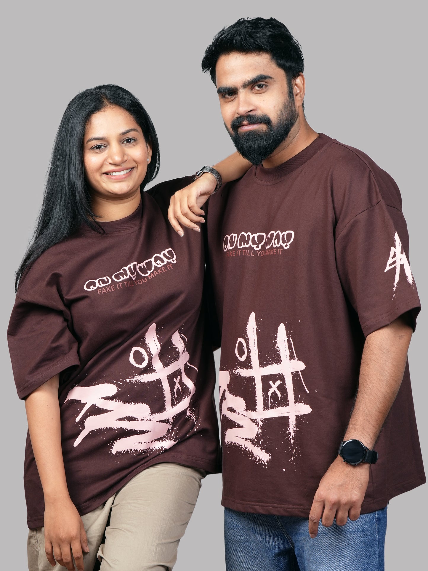 On My Way- Unisex Funky Oversized Printed T-Shirt