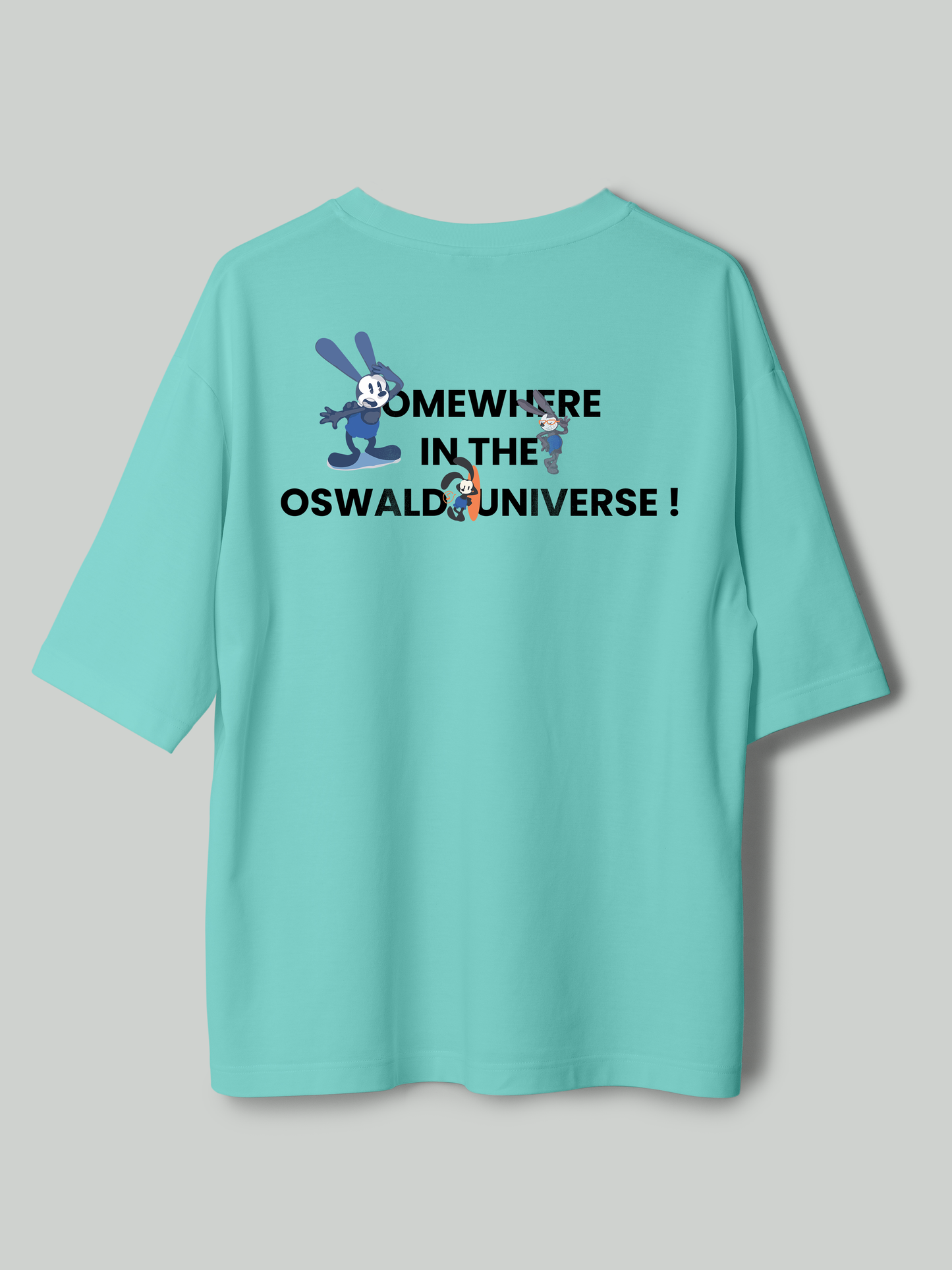 Oswald universe -Unisex Funky Oversized Printed T-Shirt