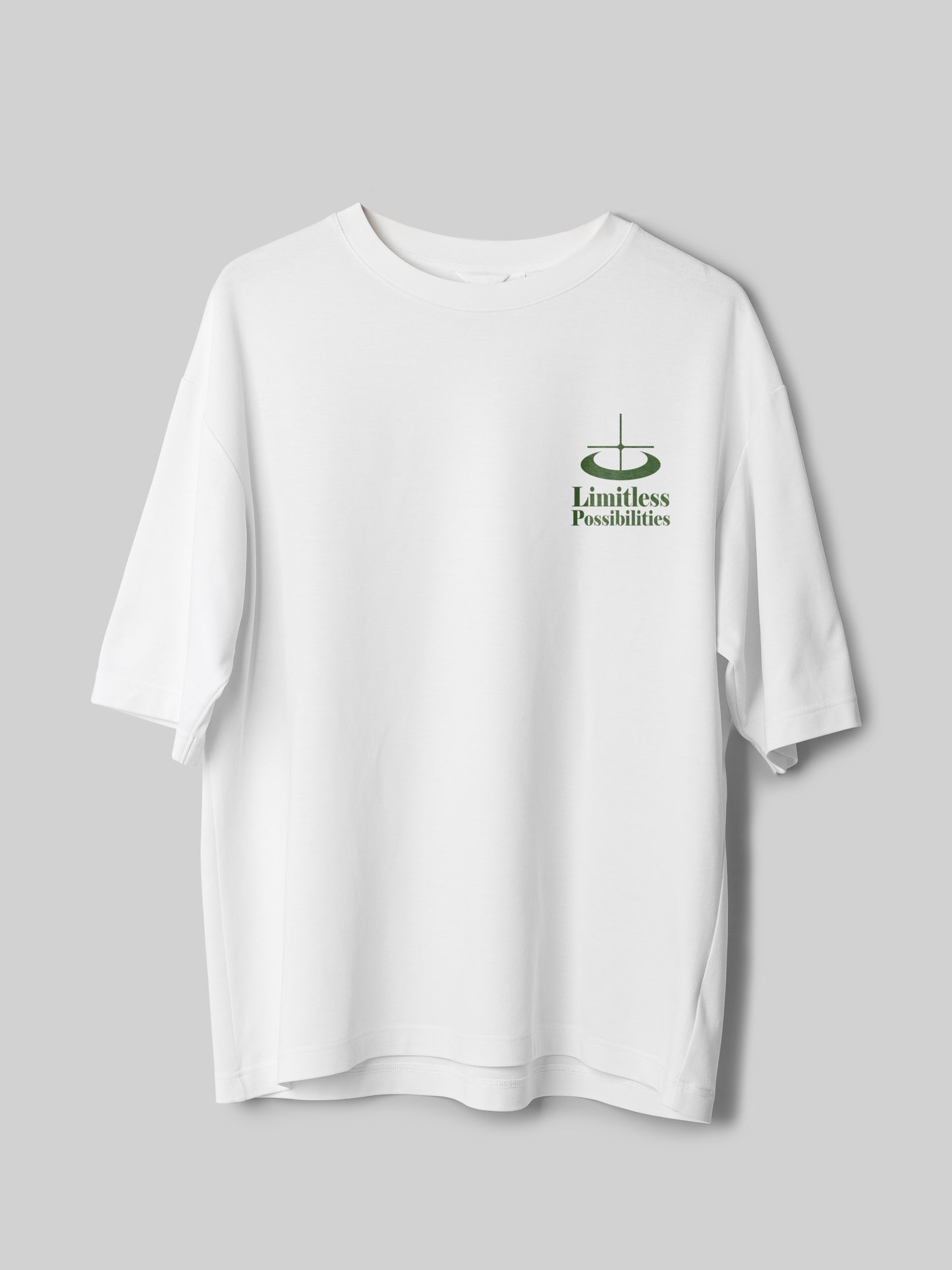 Limitless- Unisex Funky Oversized Printed T-Shirt | White