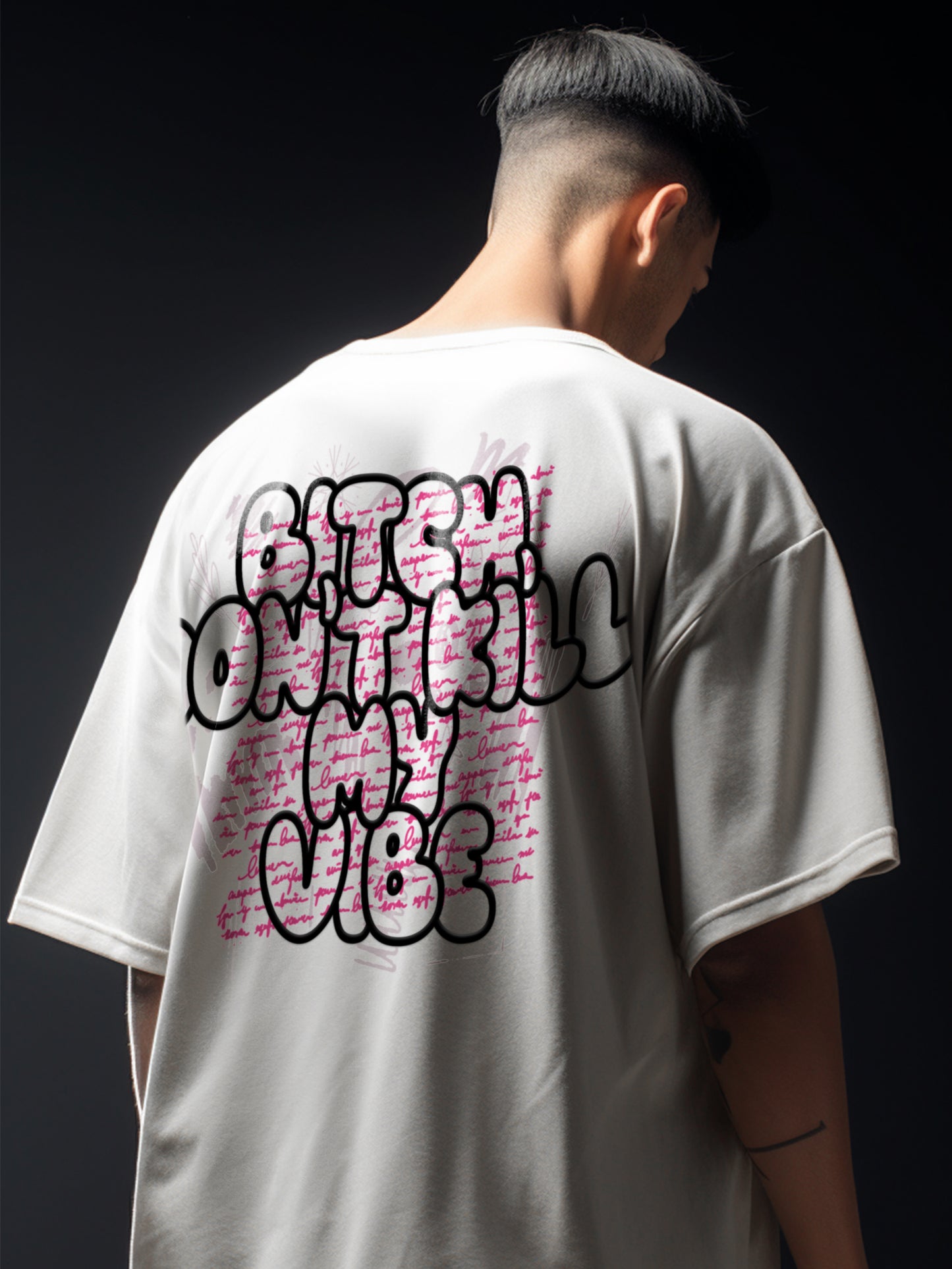 Don't Kill Vibe And Who Cares- Unisex Oversized Printed T-Shirt