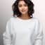 Okay- Women's Cute Oversized Sweatshirt | White