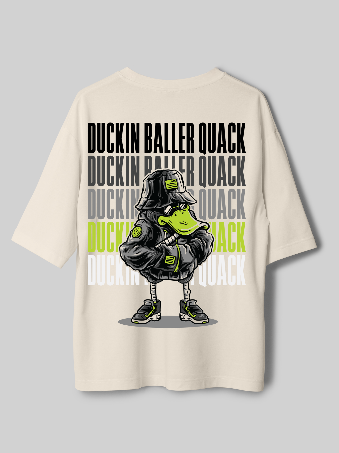 Duckin Baller- Unisex Funky Oversized Printed T-Shirt